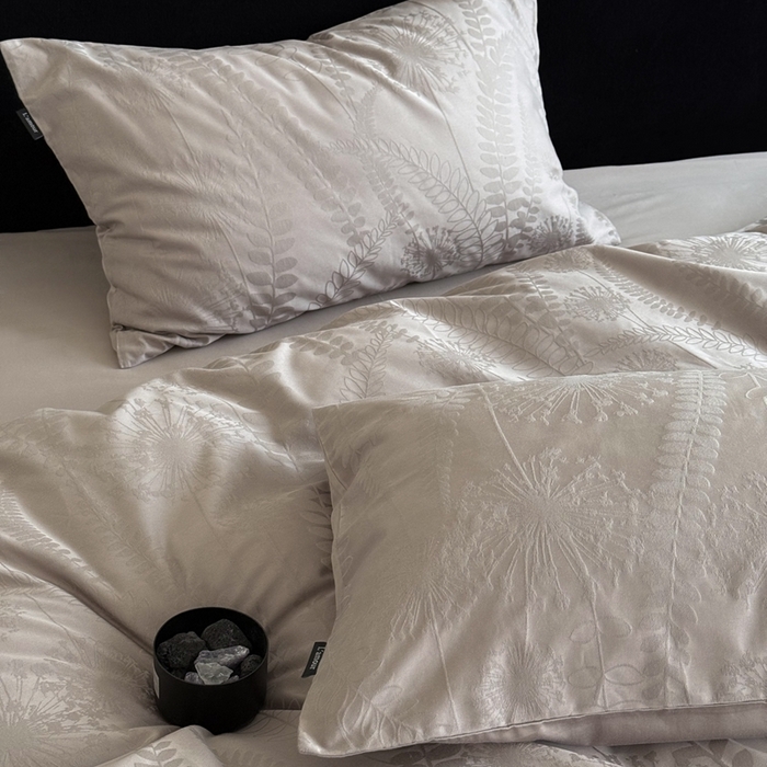 91家纺网 家纺一手货源 找家纺 鹿班家居 2025春夏新款100s长绒棉纯棉云感超柔厚织提花浮雕四件套-半阙清欢（标准会员-20元） 半阙清欢-咖色