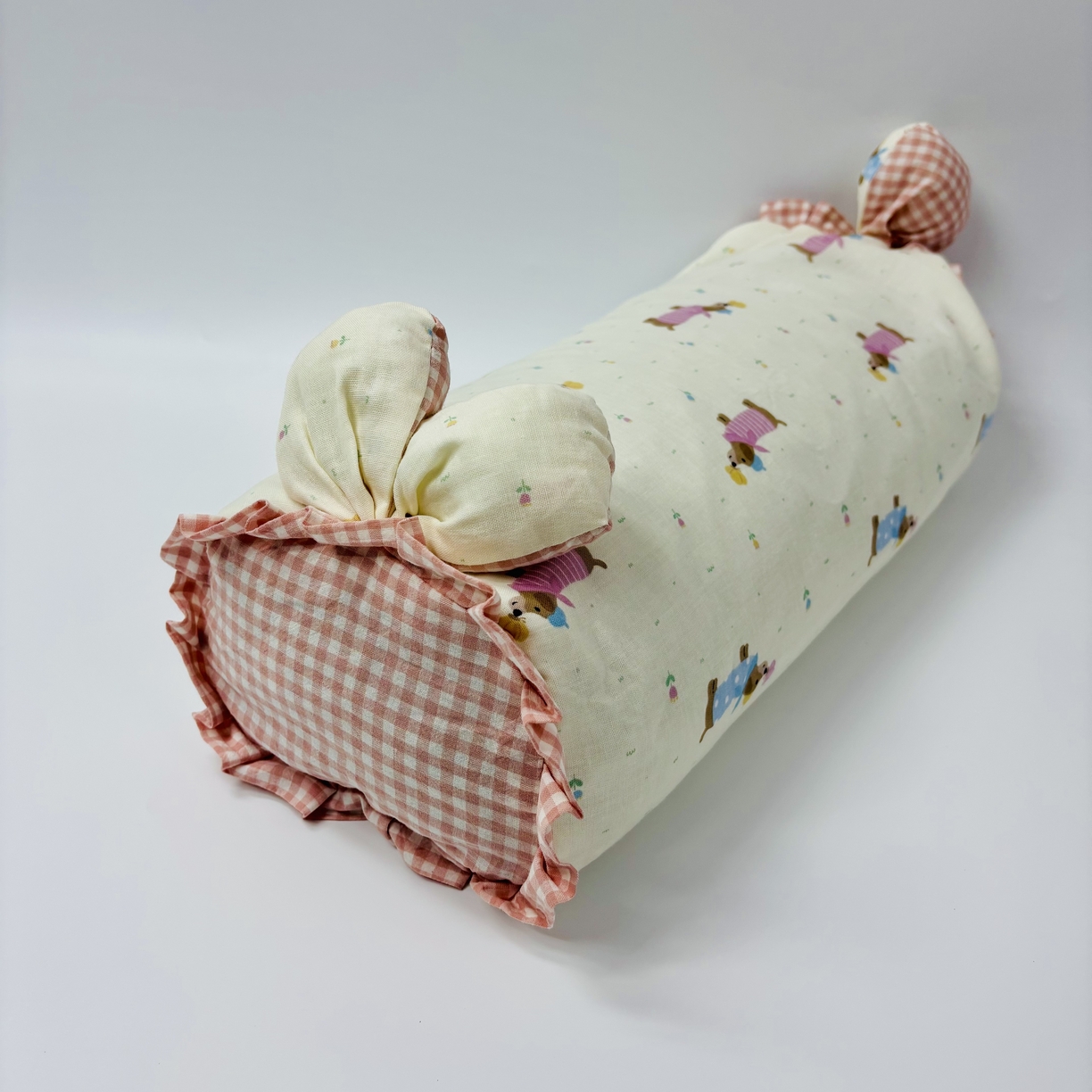 91家纺网 家纺一手货源 找家纺 （总）露函家居 2025新款直播爆款田园兔-全棉双层纱荞麦枕芯卡通儿童学生成人护颈枕