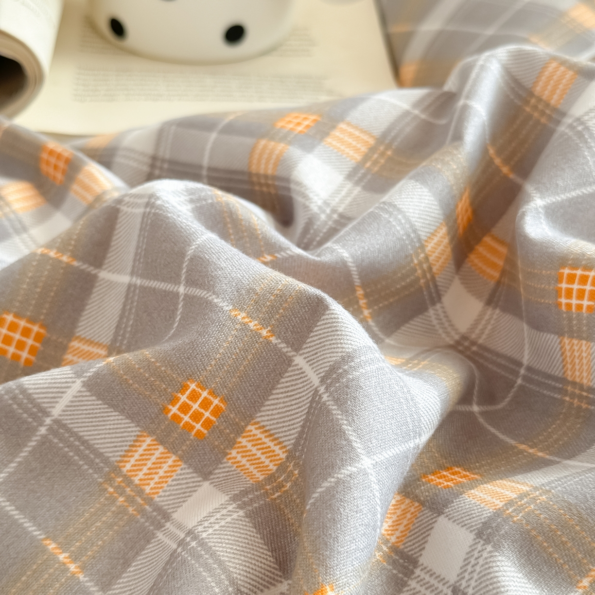 91家纺网 家纺一手货源 找家纺 卡罗兰 2025新款学生季水洗棉磨毛三件套 格调-灰