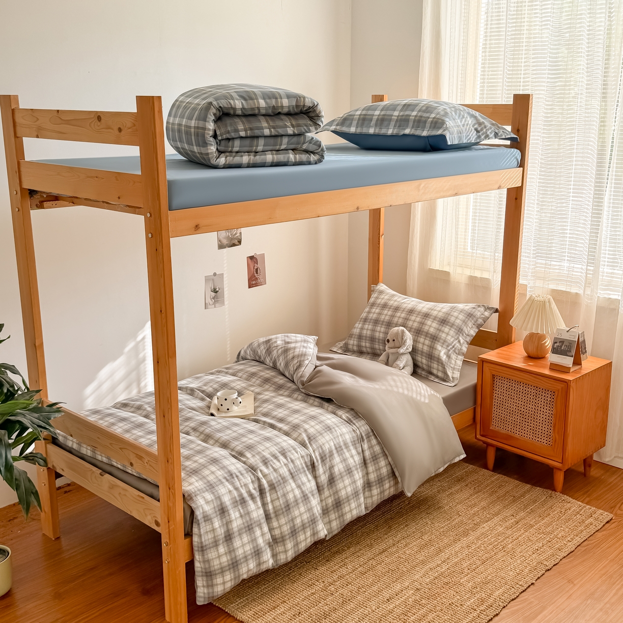 卡罗兰 2025新款学生季水洗棉磨毛三件套 格调-咖