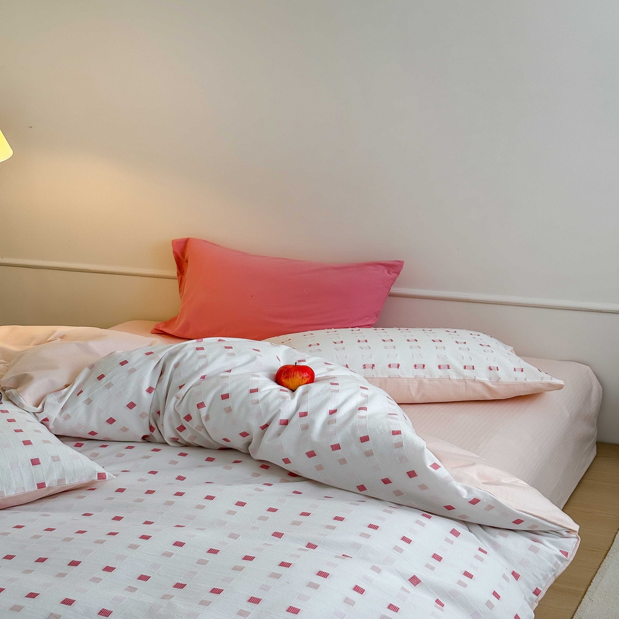 91家纺网 家纺一手货源 找家纺 （总）山舍家居 2025新款全棉纯棉色织提花四件套系列-方糖