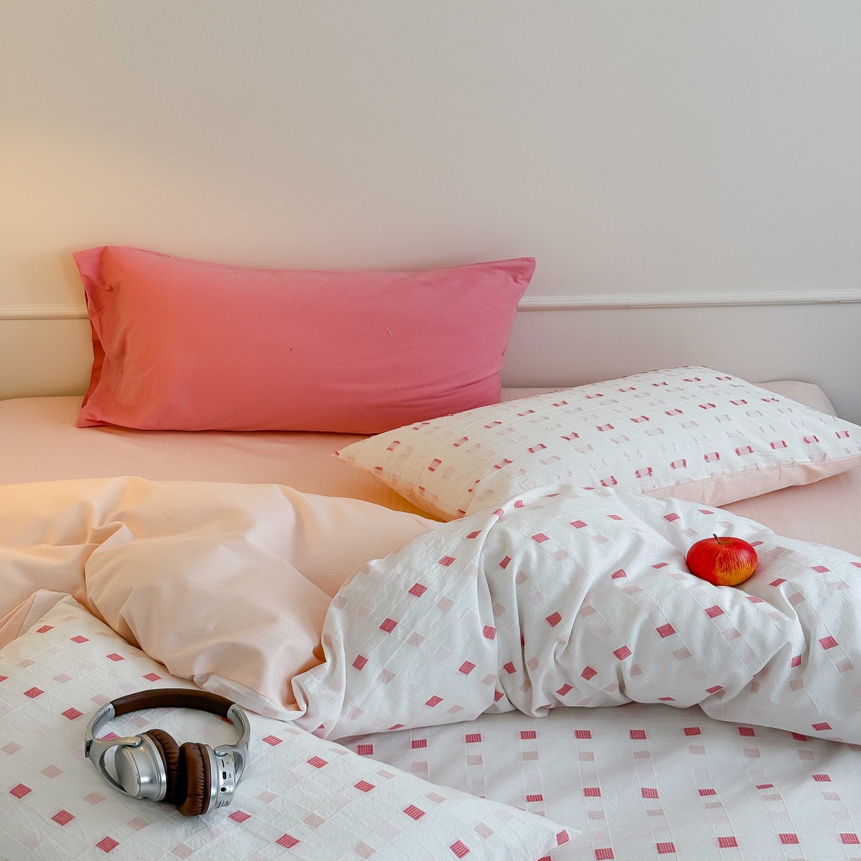 91家纺网 家纺一手货源 找家纺 （总）山舍家居 2025新款全棉纯棉色织提花四件套系列-方糖