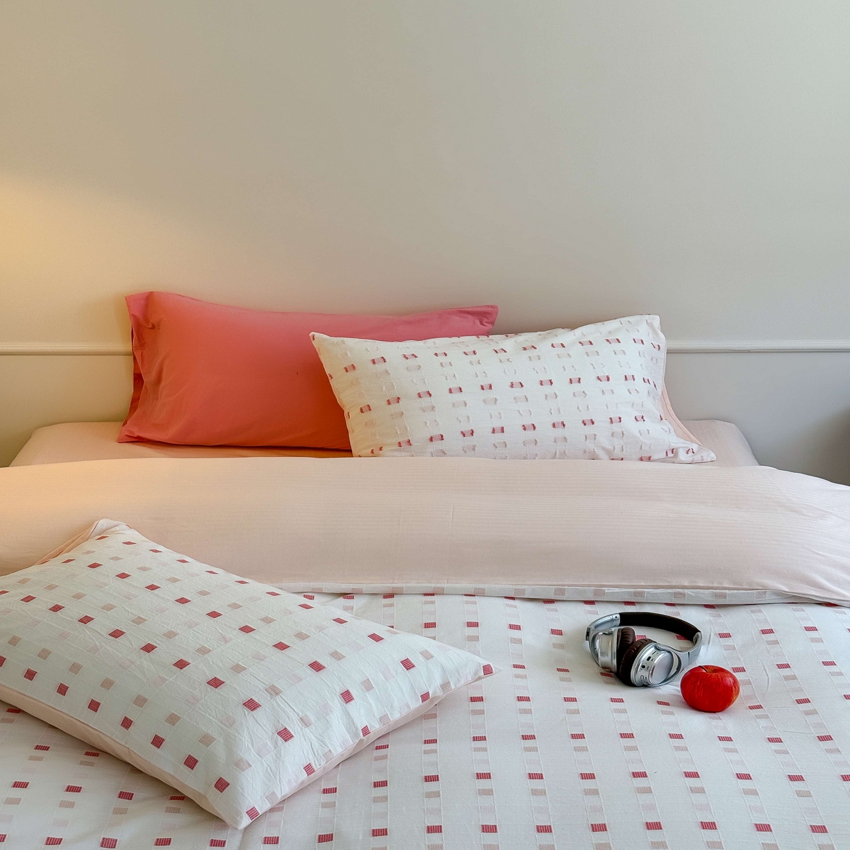 91家纺网 家纺一手货源 找家纺 （总）山舍家居 2025新款全棉纯棉色织提花四件套系列-方糖