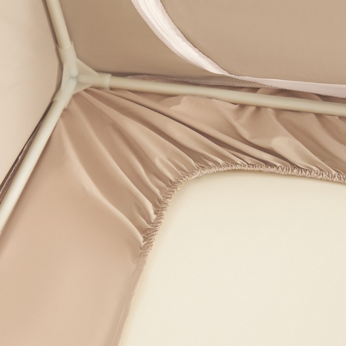 91家纺网 家纺一手货源 找家纺 星际优品 2025新款学生蚊帐遮光床帘植绒环保遮光帘99%遮光-纯色款学生蚊帐 米杏-纯色