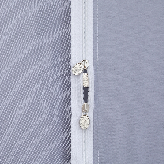 91家纺网 家纺一手货源 找家纺 星际优品 2025新款学生蚊帐遮光床帘植绒环保遮光帘99%遮光-花边款学生蚊帐 花边款-浅银灰