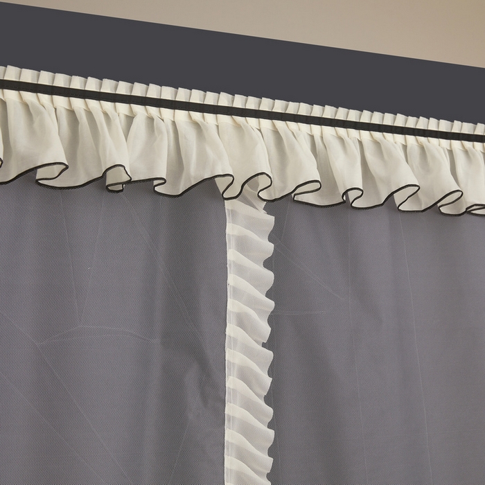 91家纺网 家纺一手货源 找家纺 星际优品 2025新款学生蚊帐遮光床帘植绒环保遮光帘99%遮光-花边款学生蚊帐 花边款-深灰