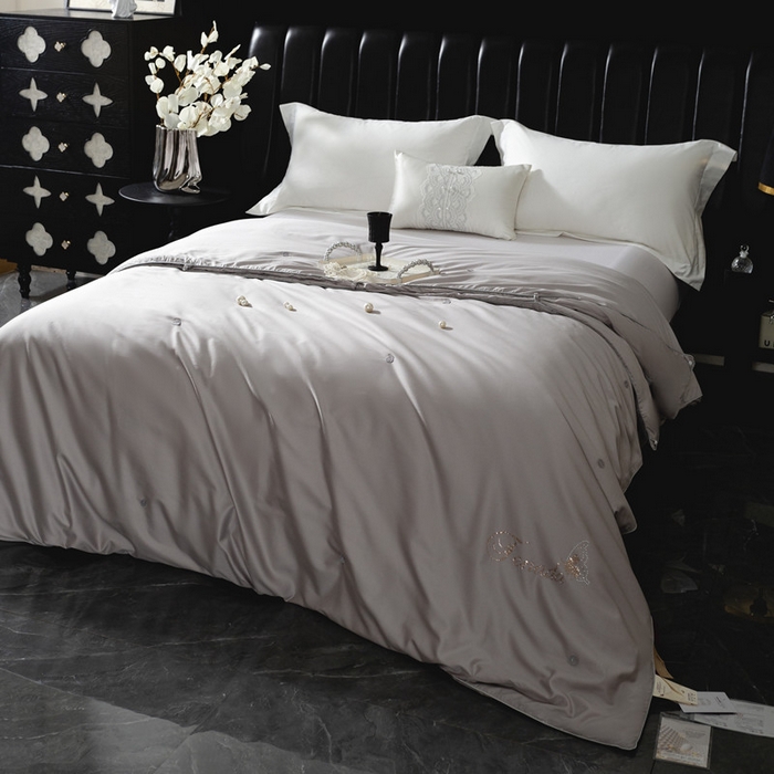 91家纺网 家纺一手货源 找家纺 （总）岚司羽 2025新款长绒棉双宫特级桑蚕丝可透视被子被芯