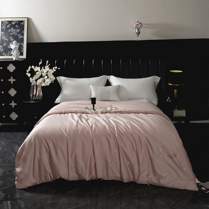 岚司羽 2025新款长绒棉双宫特级桑蚕丝可透视被子被芯 双宫特级桑蚕丝-粉