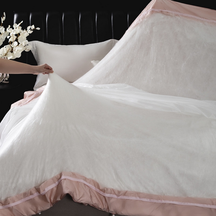 91家纺网 家纺一手货源 找家纺 岚司羽 2025新款长绒棉双宫特级桑蚕丝可透视被子被芯 双宫特级桑蚕丝-粉