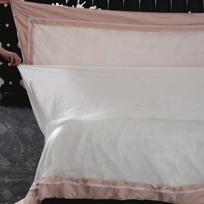 91家纺网 家纺一手货源 找家纺 岚司羽 2025新款长绒棉双宫特级桑蚕丝可透视被子被芯 双宫特级桑蚕丝-粉