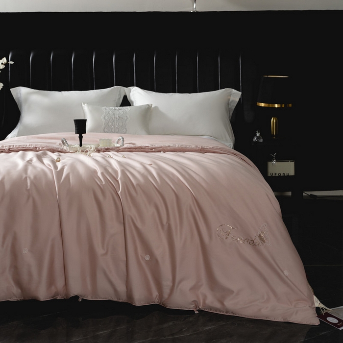 91家纺网 家纺一手货源 找家纺 岚司羽 2025新款长绒棉双宫特级桑蚕丝可透视被子被芯 双宫特级桑蚕丝-粉