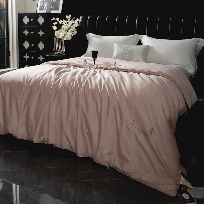 91家纺网 家纺一手货源 找家纺 岚司羽 2025新款长绒棉双宫特级桑蚕丝可透视被子被芯 双宫特级桑蚕丝-粉