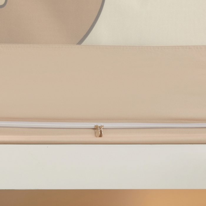 91家纺网 家纺一手货源 找家纺 星际优品 2025新款学生蚊帐遮光床帘植绒环保遮光帘99%遮光-印花款学生蚊帐-一 奶茶熊-米杏