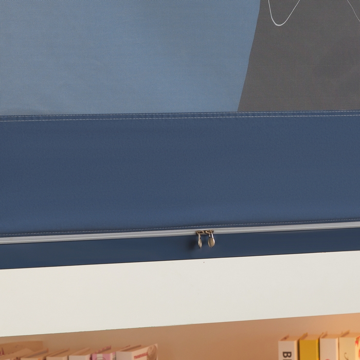 91家纺网 家纺一手货源 找家纺 星际优品 2025新款学生蚊帐遮光床帘植绒环保遮光帘99%遮光-印花款学生蚊帐-一 黑猫-藏青