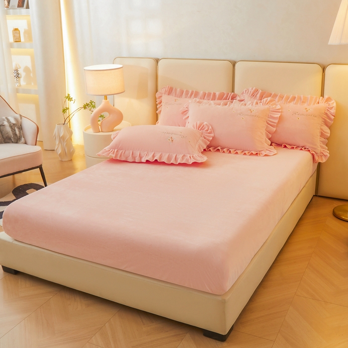 91家纺网 家纺一手货源 找家纺 （总）怡源梦 2025新款亲肤舒适A类婴儿绒刺绣四件套