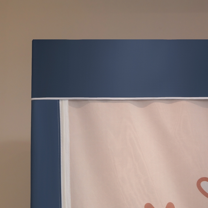 91家纺网 家纺一手货源 找家纺 星际优品 2025新款学生蚊帐遮光床帘植绒环保遮光帘99%遮光-印花款学生蚊帐-一 卡皮巴拉-藏青