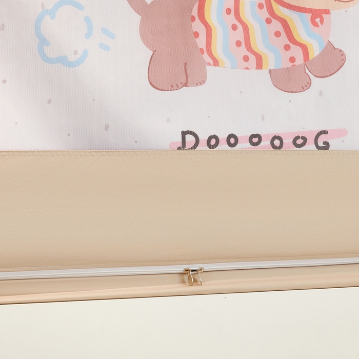 91家纺网 家纺一手货源 找家纺 星际优品 2025新款学生蚊帐遮光床帘植绒环保遮光帘99%遮光-印花款学生蚊帐-一 拉长狗-米杏