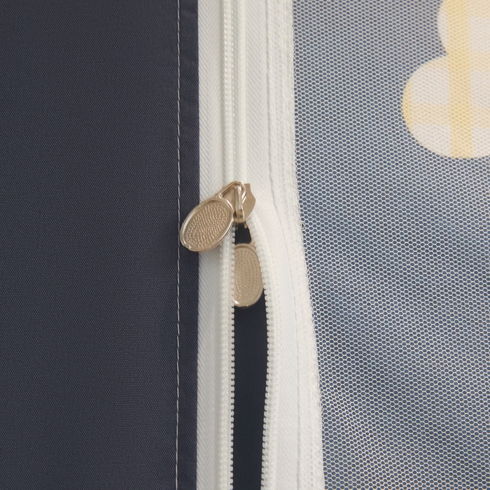 91家纺网 家纺一手货源 找家纺 星际优品 2025新款学生蚊帐遮光床帘植绒环保遮光帘99%遮光-印花款学生蚊帐-一 礼物熊-灰