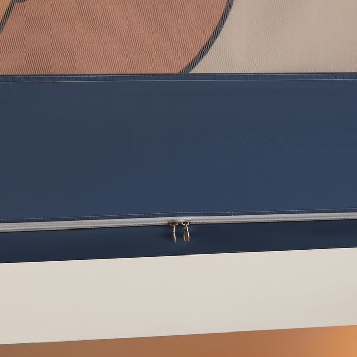 91家纺网 家纺一手货源 找家纺 星际优品 2025新款学生蚊帐遮光床帘植绒环保遮光帘99%遮光-印花款学生蚊帐-一 奶茶熊-藏青