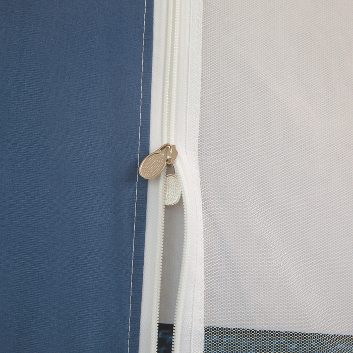 91家纺网 家纺一手货源 找家纺 星际优品 2025新款学生蚊帐遮光床帘植绒环保遮光帘99%遮光-印花款学生蚊帐-一 小狗派对-藏青