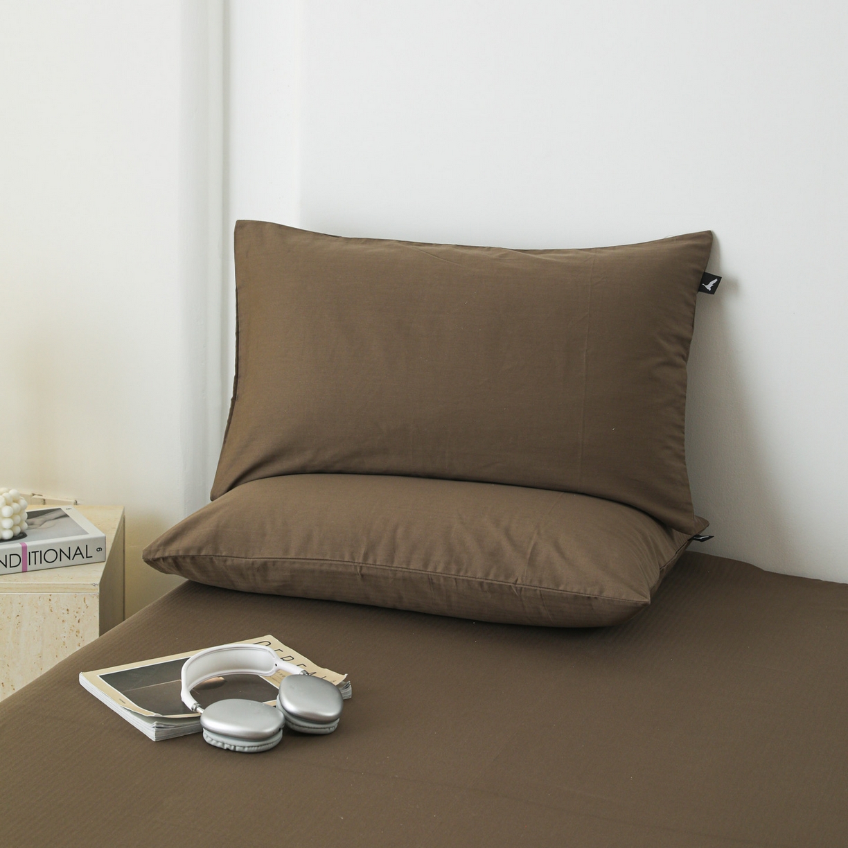 91家纺网 家纺一手货源 找家纺 （总）眠博士 2025新款大雁纹小提花纯棉枕套单品枕套枕套单件