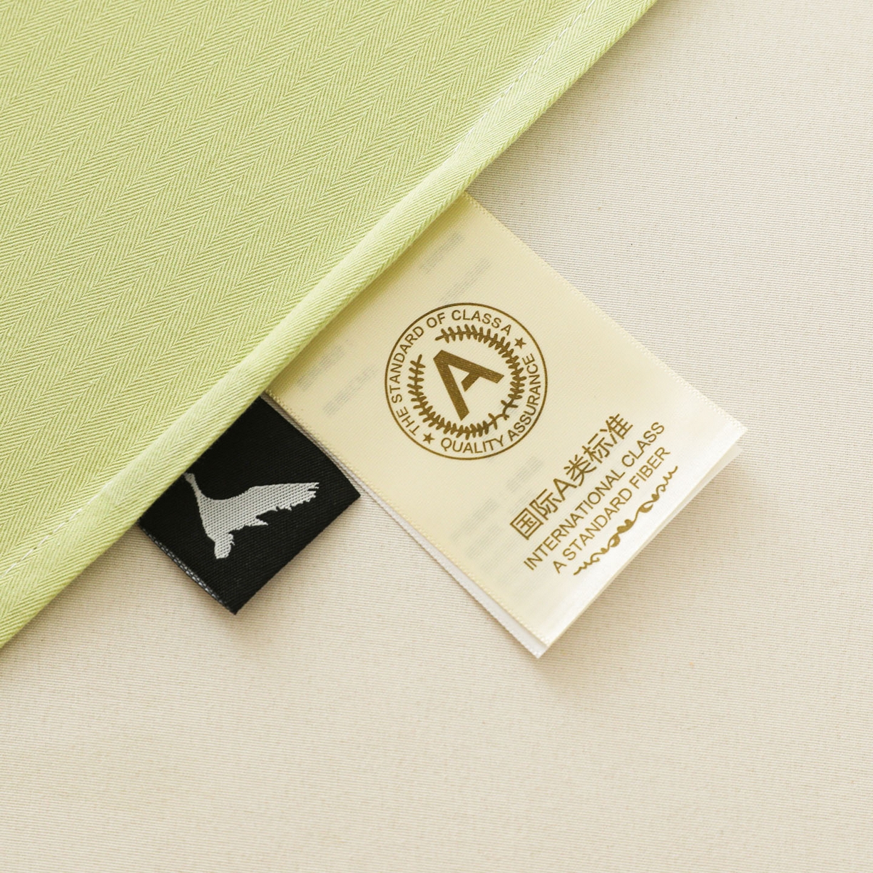 91家纺网 家纺一手货源 找家纺 眠博士 2025新款大雁纹小提花纯棉枕套单品枕套枕套单件 枕套-雁纹草绿