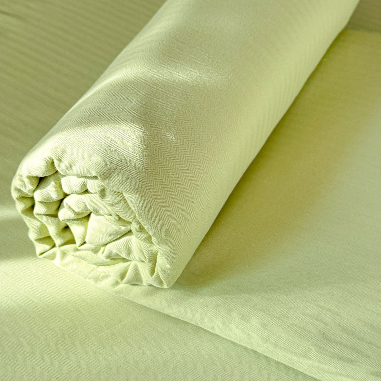 91家纺网 家纺一手货源 找家纺 眠博士 2025新款大雁纹小提花纯棉枕套单品枕套枕套单件 枕套-雁纹草绿