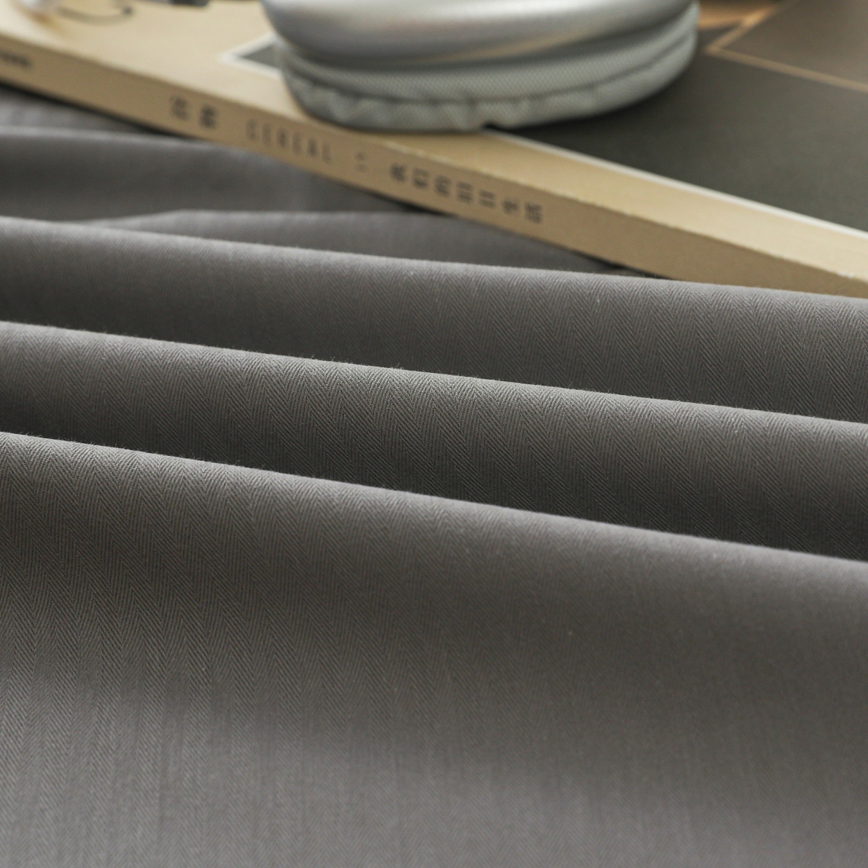 91家纺网 家纺一手货源 找家纺 眠博士 2025新款大雁纹小提花纯棉枕套单品枕套枕套单件 枕套-雁纹灰