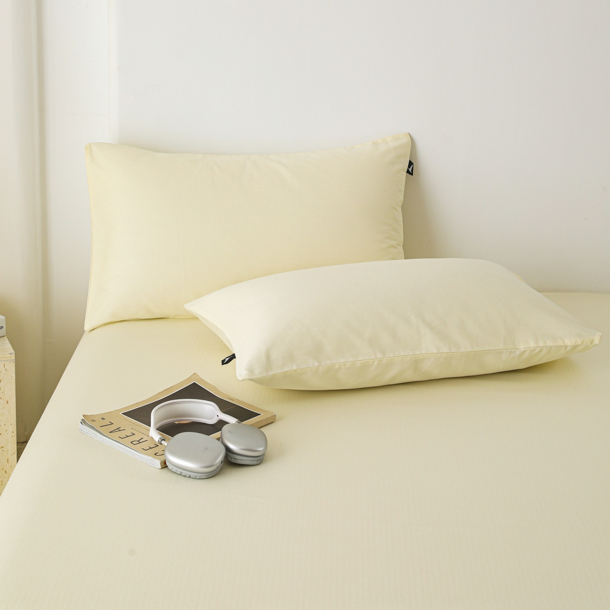 91家纺网 家纺一手货源 找家纺 眠博士 2025新款大雁纹小提花纯棉枕套单品枕套枕套单件 枕套-雁纹米