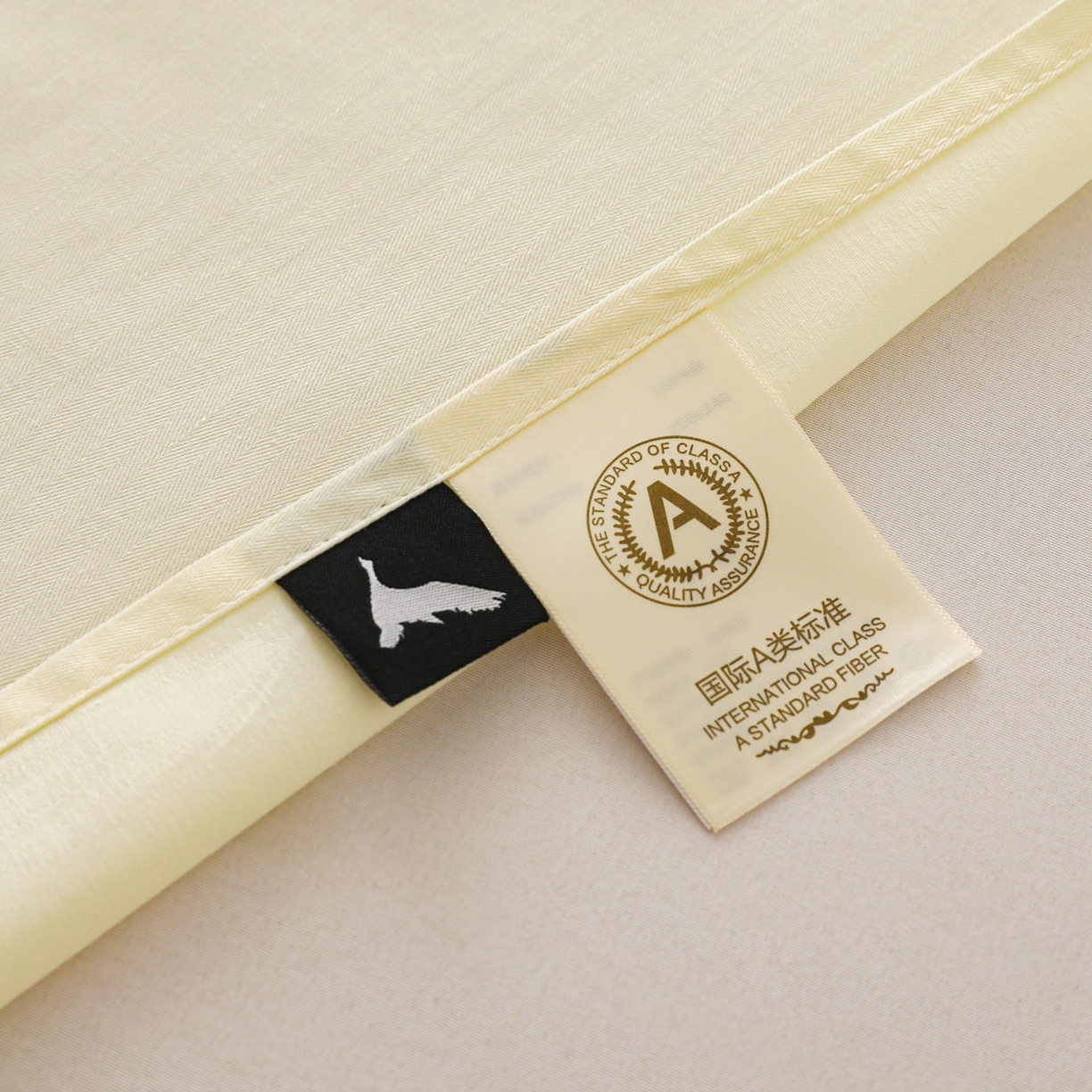 91家纺网 家纺一手货源 找家纺 眠博士 2025新款大雁纹小提花纯棉枕套单品枕套枕套单件 枕套-雁纹米