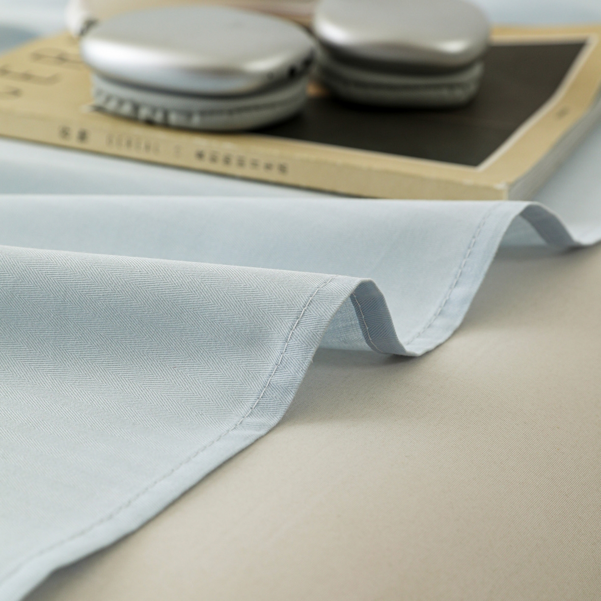 91家纺网 家纺一手货源 找家纺 眠博士 2025新款大雁纹小提花纯棉枕套单品枕套枕套单件 枕套-雁纹嫩蓝