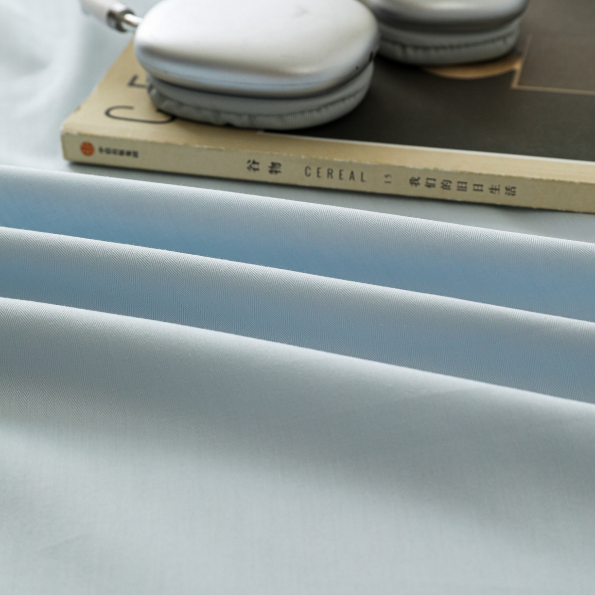 91家纺网 家纺一手货源 找家纺 眠博士 2025新款大雁纹小提花纯棉枕套单品枕套枕套单件 枕套-雁纹嫩蓝