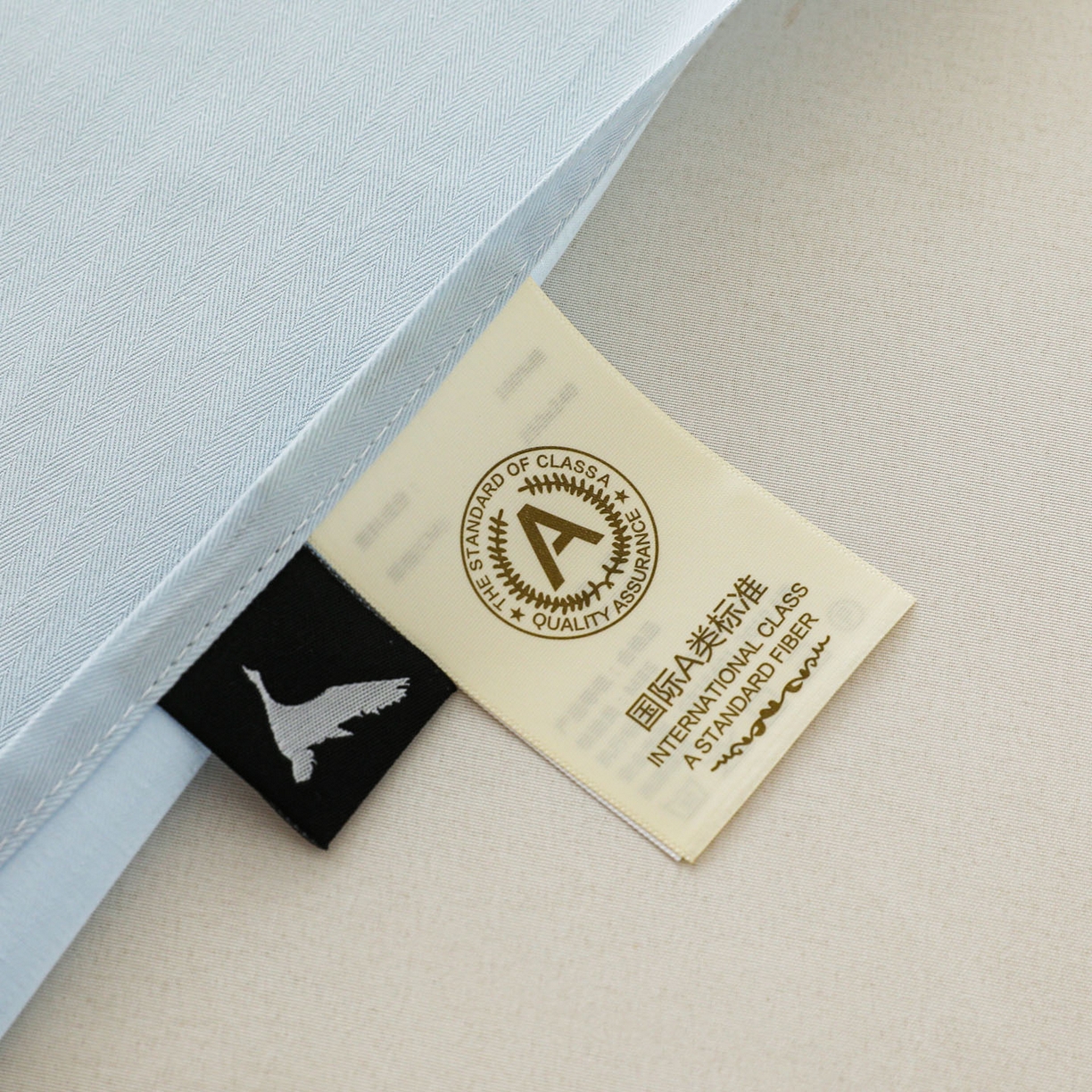 91家纺网 家纺一手货源 找家纺 眠博士 2025新款大雁纹小提花纯棉枕套单品枕套枕套单件 枕套-雁纹嫩蓝