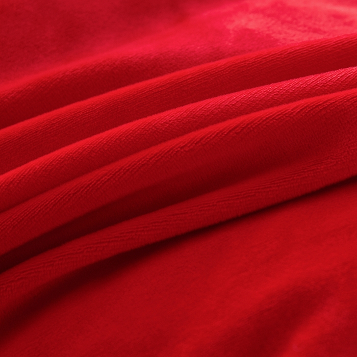 91家纺网 家纺一手货源 找家纺 怡源梦 2025新款亲肤舒适A类婴儿绒刺绣四件套 花香云锦-中国红