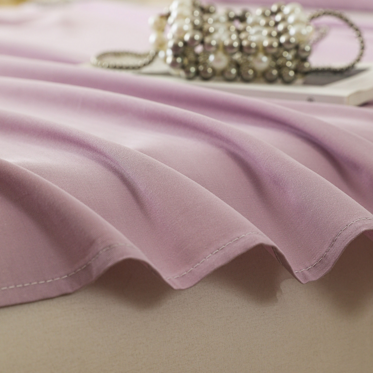 91家纺网 家纺一手货源 找家纺 眠博士 2025新款大雁纹小提花纯棉枕套单品枕套枕套单件 枕套-雁纹紫