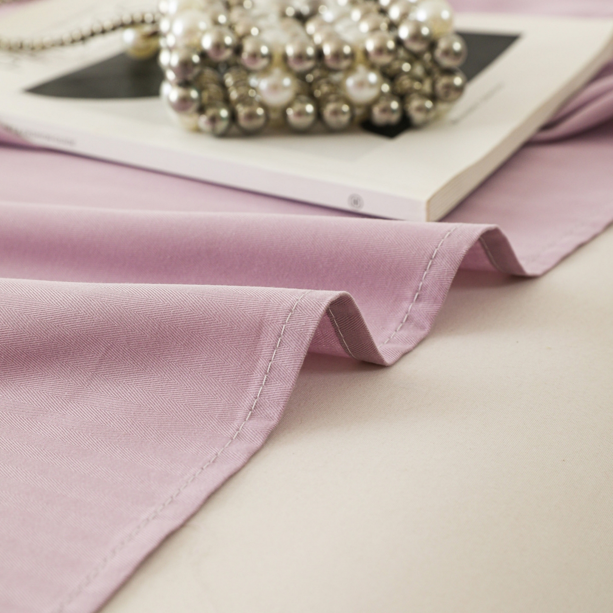 91家纺网 家纺一手货源 找家纺 眠博士 2025新款大雁纹小提花纯棉枕套单品枕套枕套单件 枕套-雁纹紫