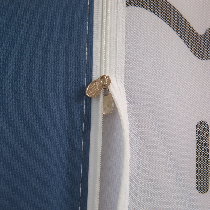 91家纺网 家纺一手货源 找家纺 星际优品 2025新款学生蚊帐遮光床帘植绒环保遮光帘99%遮光-印花款学生蚊帐-二 好奇猫-藏青