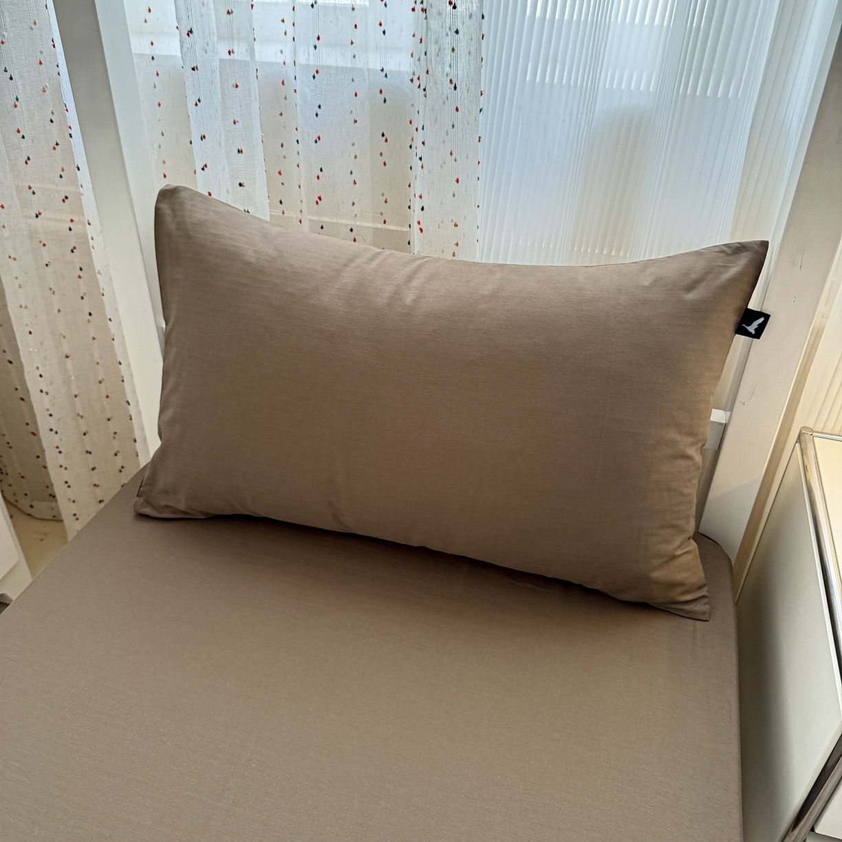 91家纺网 家纺一手货源 找家纺 眠博士 2025新款大雁纹小提花纯棉枕套单品枕套枕套单件 枕套-雁纹棕咖