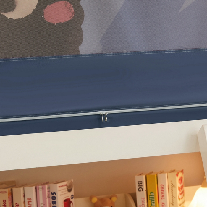 91家纺网 家纺一手货源 找家纺 星际优品 2025新款学生蚊帐遮光床帘植绒环保遮光帘99%遮光-印花款学生蚊帐-二 煤球-藏青