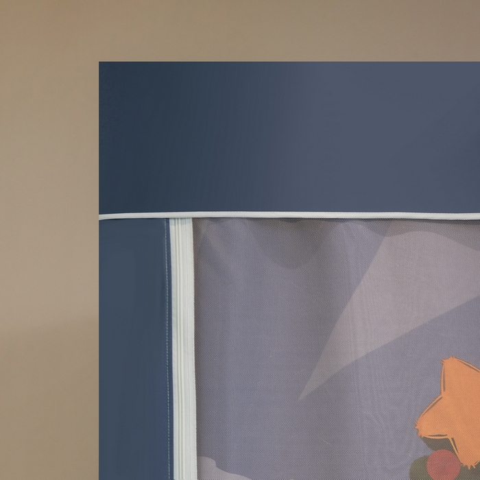 91家纺网 家纺一手货源 找家纺 星际优品 2025新款学生蚊帐遮光床帘植绒环保遮光帘99%遮光-印花款学生蚊帐-二 煤球-藏青