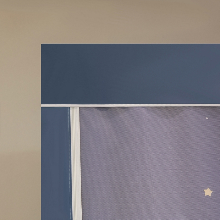 91家纺网 家纺一手货源 找家纺 星际优品 2025新款学生蚊帐遮光床帘植绒环保遮光帘99%遮光-印花款学生蚊帐-二 娜扎-藏青