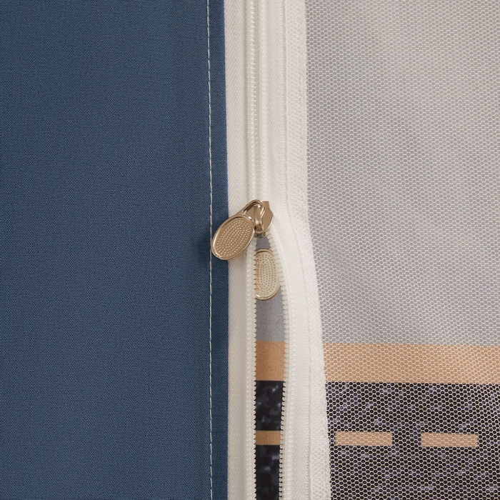 91家纺网 家纺一手货源 找家纺 星际优品 2025新款学生蚊帐遮光床帘植绒环保遮光帘99%遮光-印花款学生蚊帐-二 幸运狗-藏青