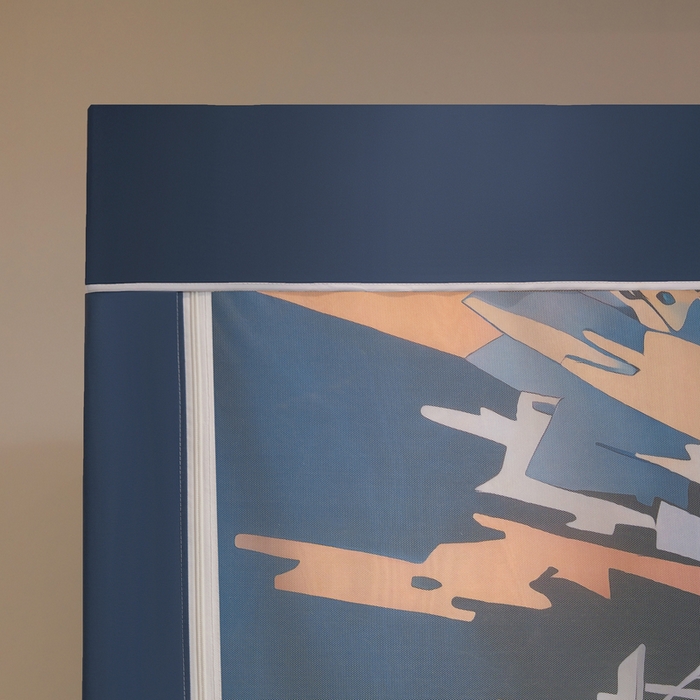 91家纺网 家纺一手货源 找家纺 星际优品 2025新款学生蚊帐遮光床帘植绒环保遮光帘99%遮光-印花款学生蚊帐-二 追风少年-藏青