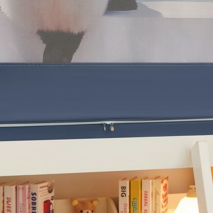 91家纺网 家纺一手货源 找家纺 星际优品 2025新款学生蚊帐遮光床帘植绒环保遮光帘99%遮光-印花款学生蚊帐-二 hello熊猫-藏青