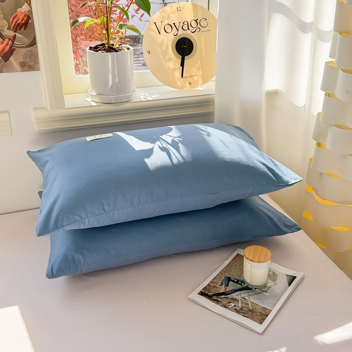 91家纺网 家纺一手货源 找家纺 （总）眠博士 2025新款高支高密全棉纯色枕套系列