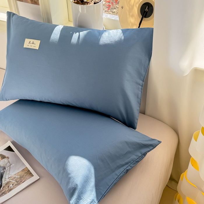 91家纺网 家纺一手货源 找家纺 （总）眠博士 2025新款高支高密全棉纯色枕套系列
