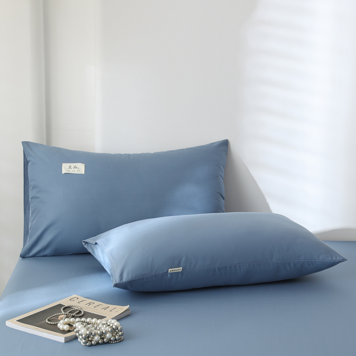 91家纺网 家纺一手货源 找家纺 （总）眠博士 2025新款高支高密全棉纯色枕套系列