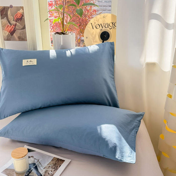 91家纺网 家纺一手货源 找家纺 （总）眠博士 2025新款高支高密全棉纯色枕套系列