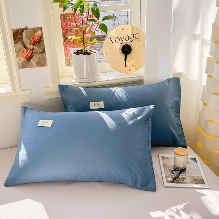 91家纺网 家纺一手货源 找家纺 （总）眠博士 2025新款高支高密全棉纯色枕套系列