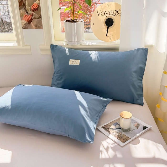 91家纺网 家纺一手货源 找家纺 （总）眠博士 2025新款高支高密全棉纯色枕套系列